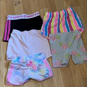 Lot Set of 5 Size 2T 3T Colorful Girls' Shorts Set ALL 5 GUC